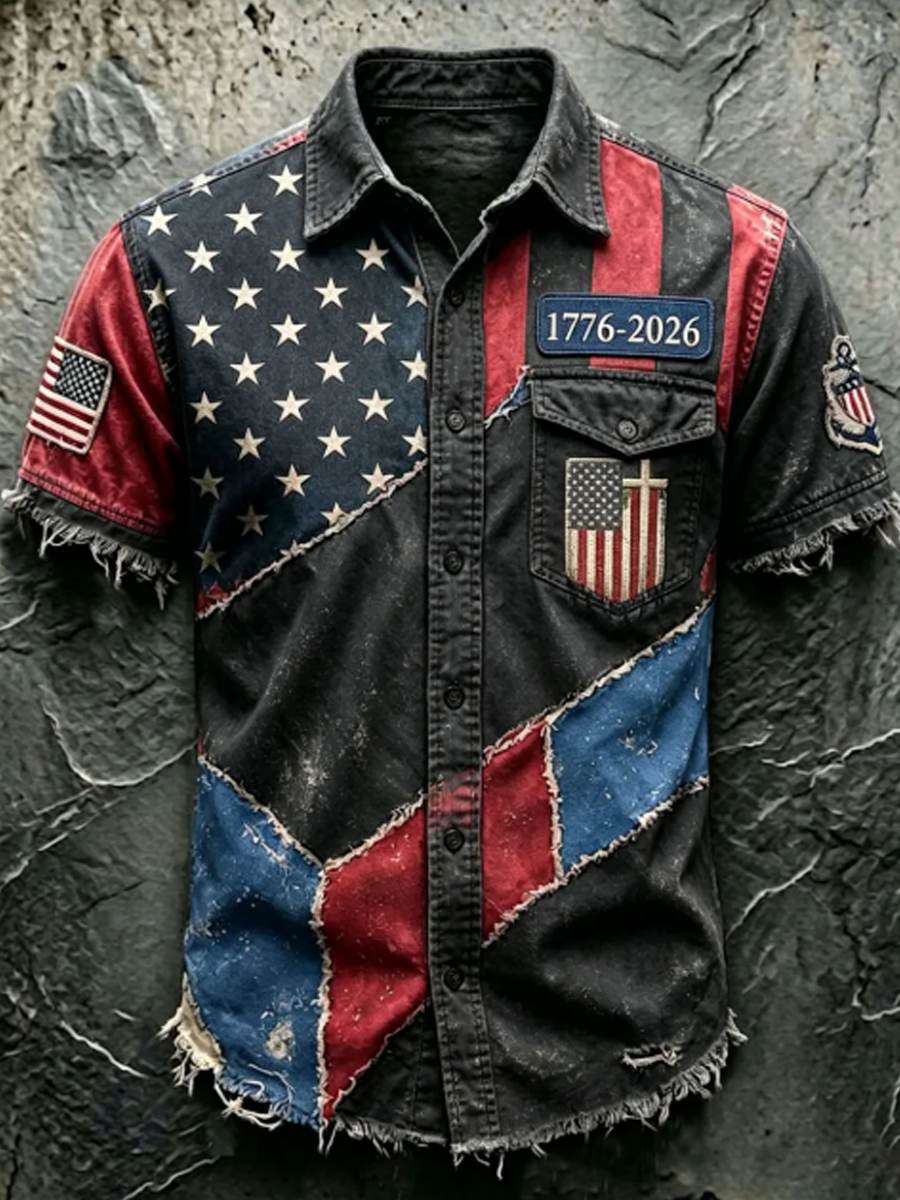 Men'S 250Th Anniversary National Print Shirt