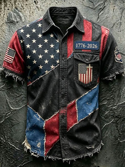 Men'S 250Th Anniversary National Print Shirt