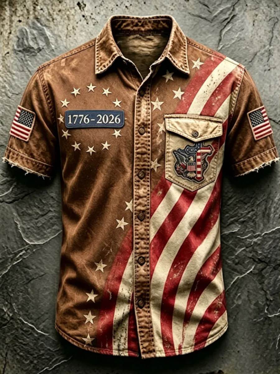 Men'S 250Th Anniversary National Faith Print Shirt