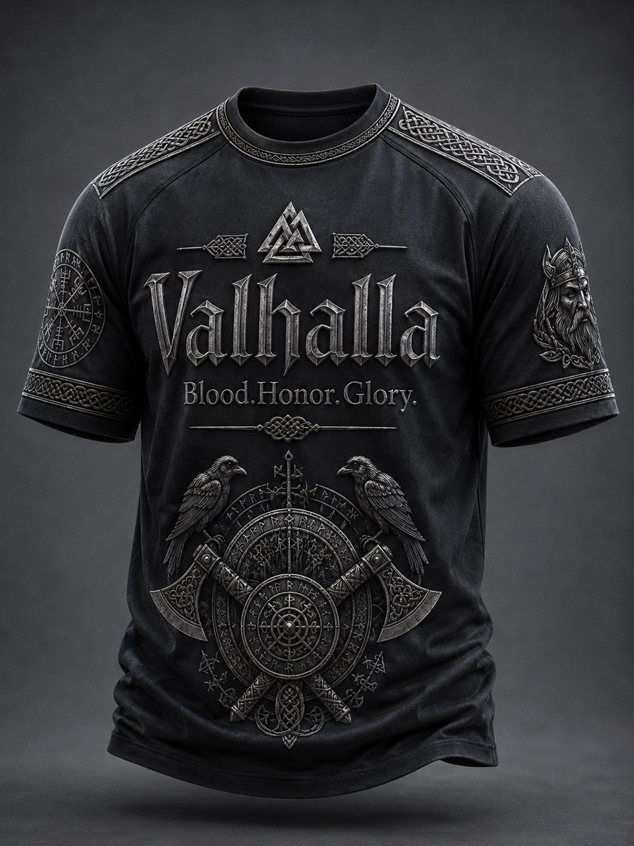 Men's Valhalla Printed Casual short sleeves t-shirt