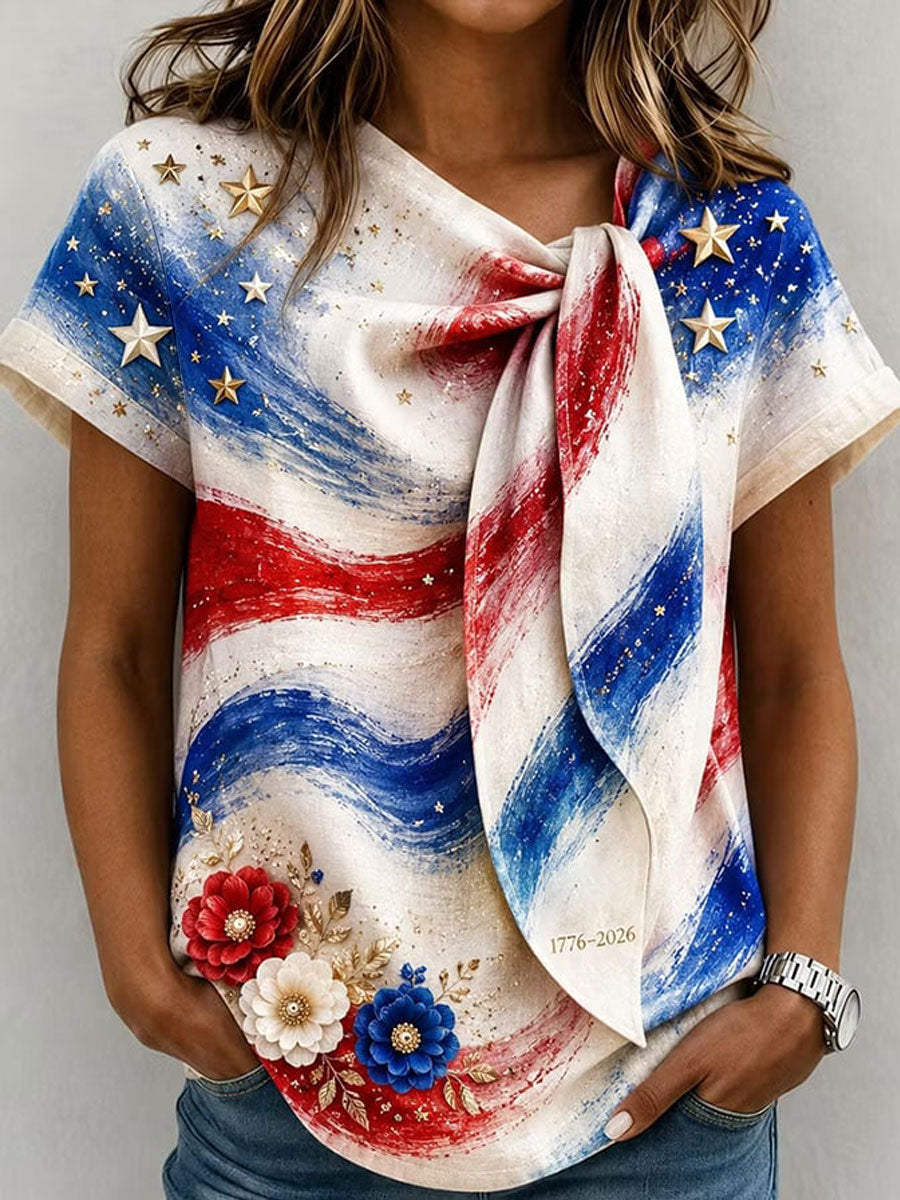 Women's Floral Print Casual T-Shirt