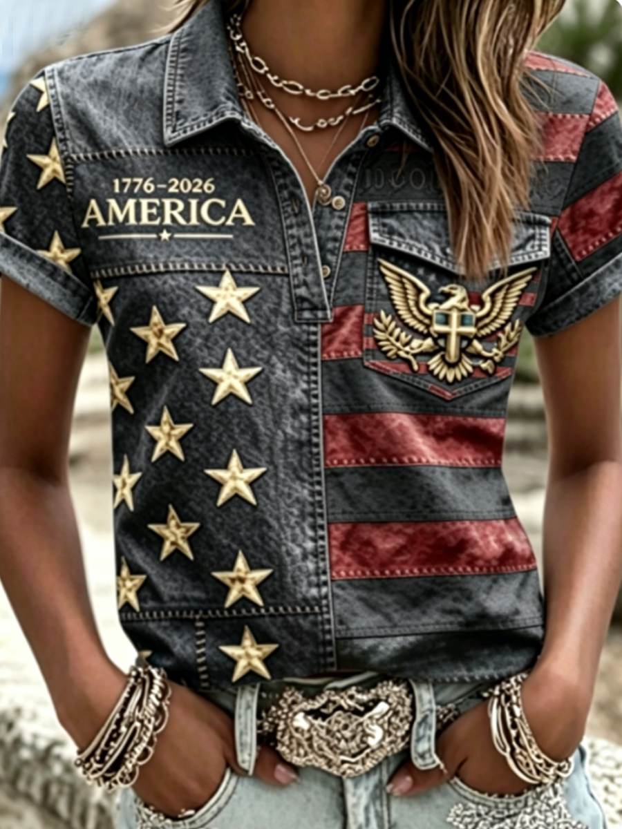 Women's 250th Anniversary National Faith Print Shirt