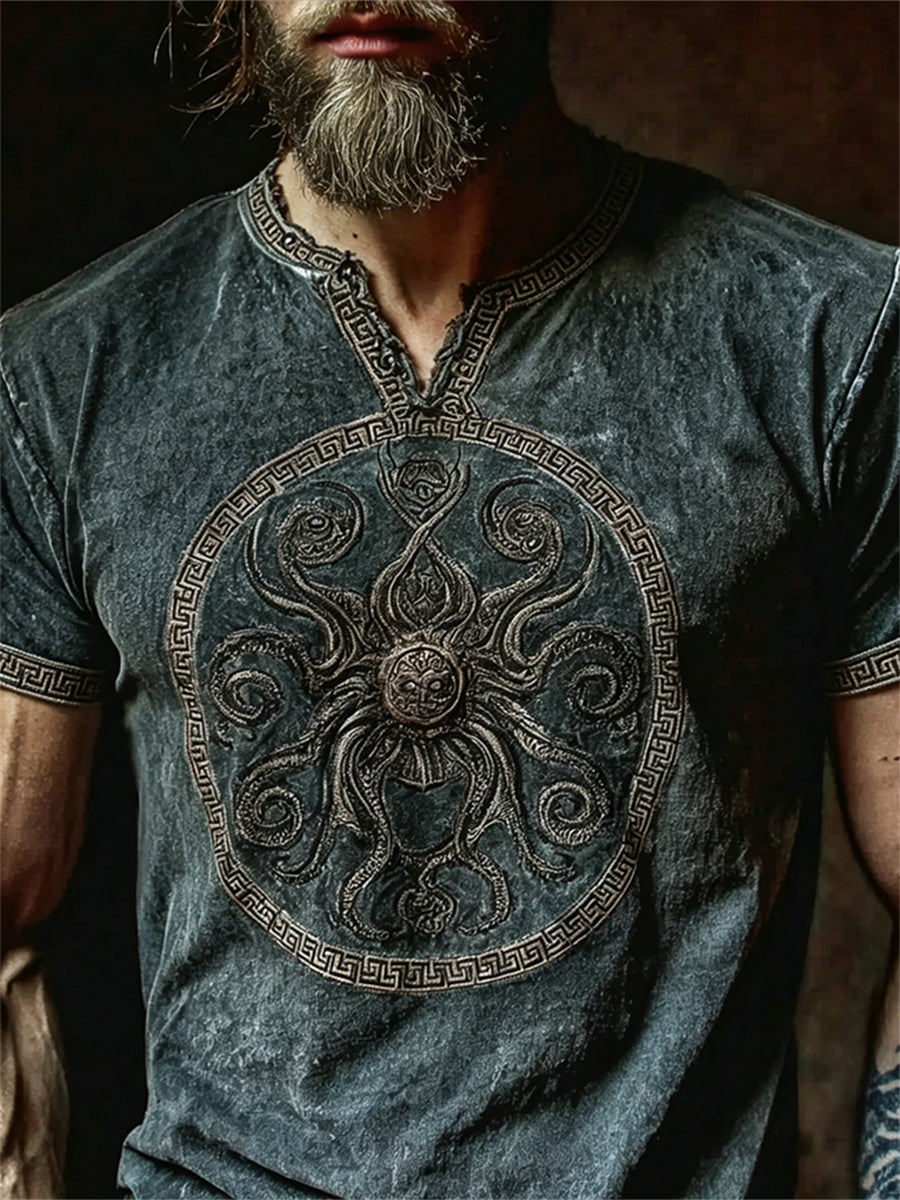 Men's Cthulu Azathoth Mystical Art Print short sleeves t-shirt