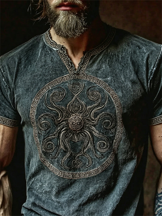 Men's Cthulu Azathoth Mystical Art Print short sleeves t-shirt