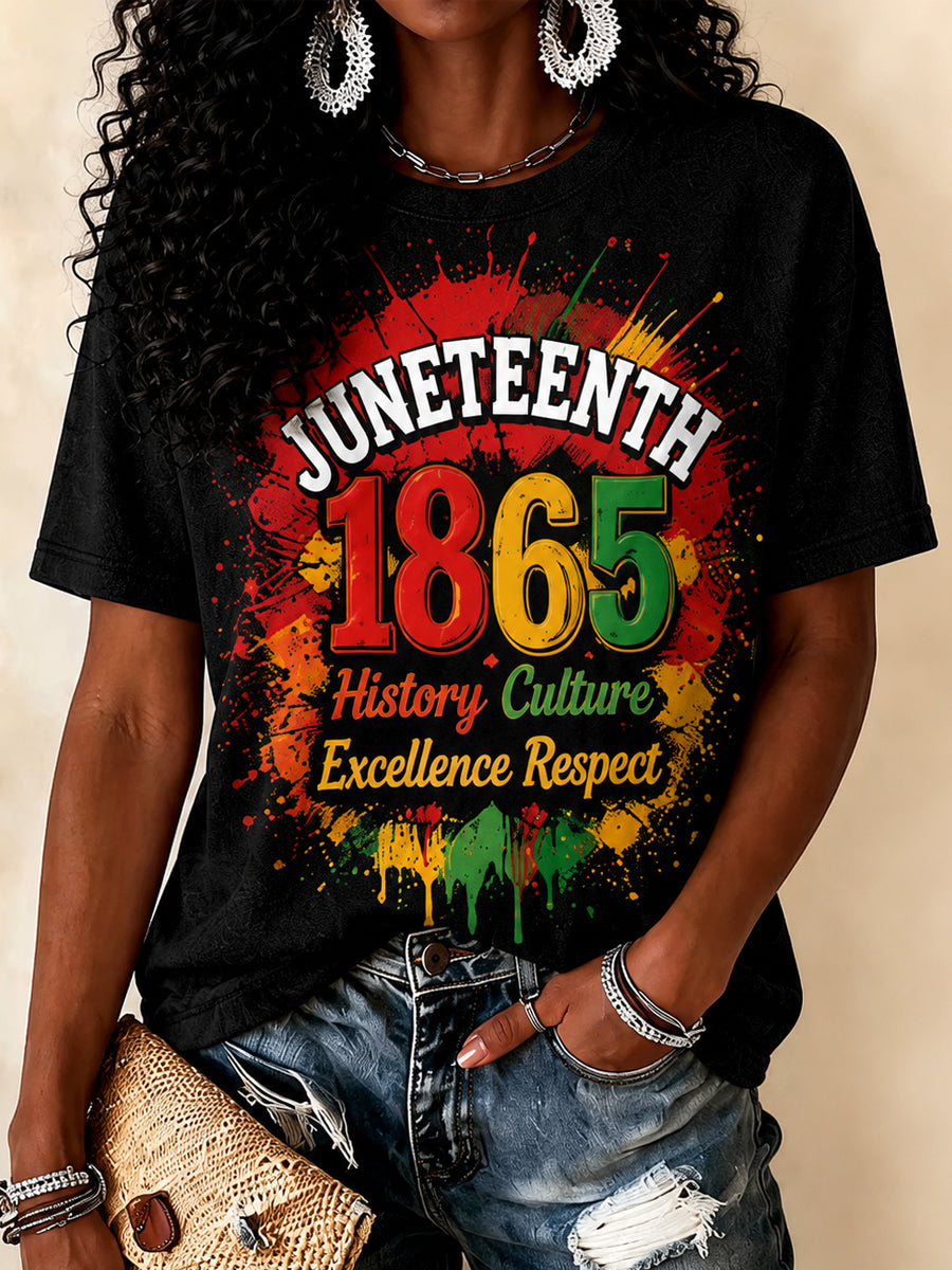 Women's Juneteenth Print Casual Tee