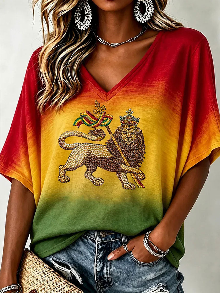 Women’s Lion of Judah V-neck T-shirt