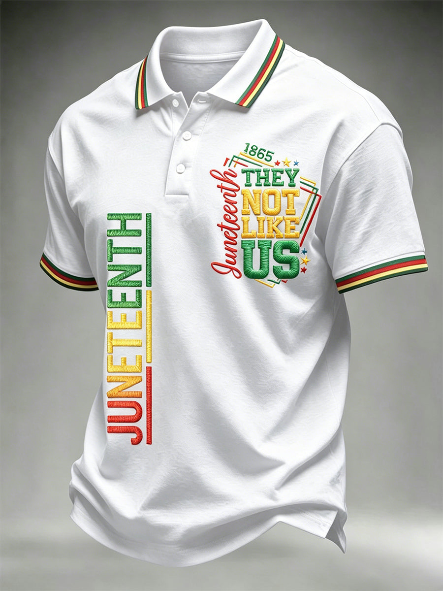 Men's Juneteenth They Not Like Us Since 1865 Print Casual Polo