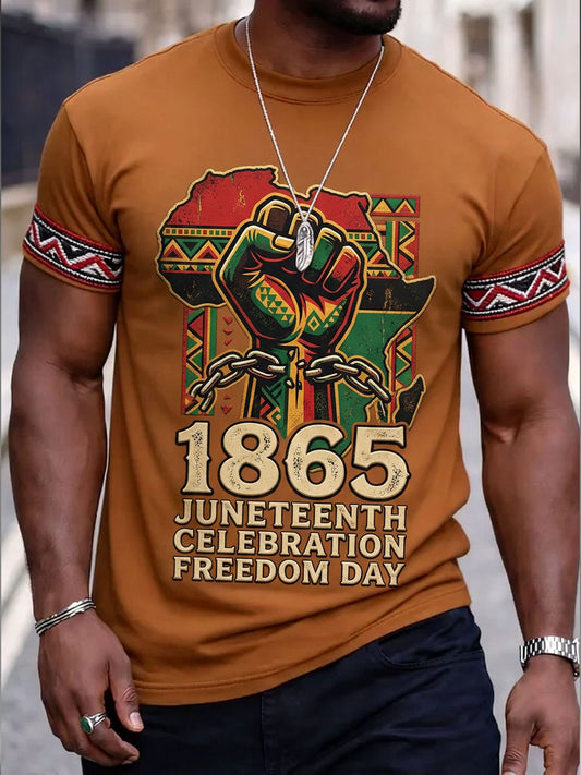 Men's Juneteenth 1865 Short Sleeves T-shirt