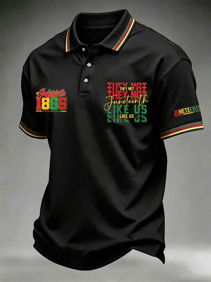 Men's Juneteenth They Not Like Us Since 1865 Print Casual Short Sleeve Top