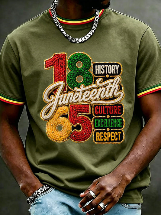 Men's Juneteenth 1865 Print Casual Tee