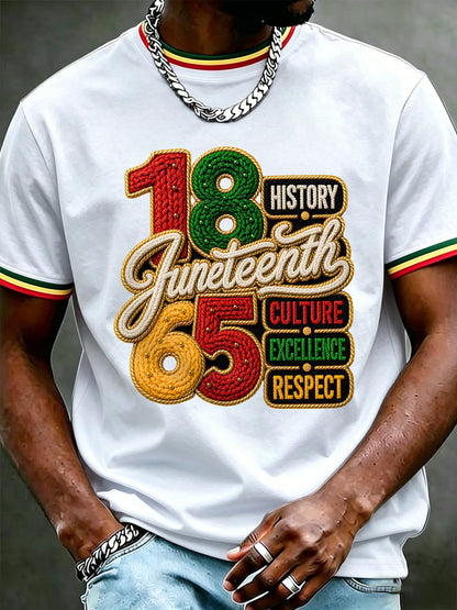Men's Juneteenth 1865 Print Casual Tee