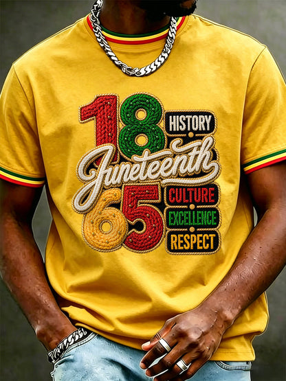 Men's Juneteenth 1865 Print Casual Tee