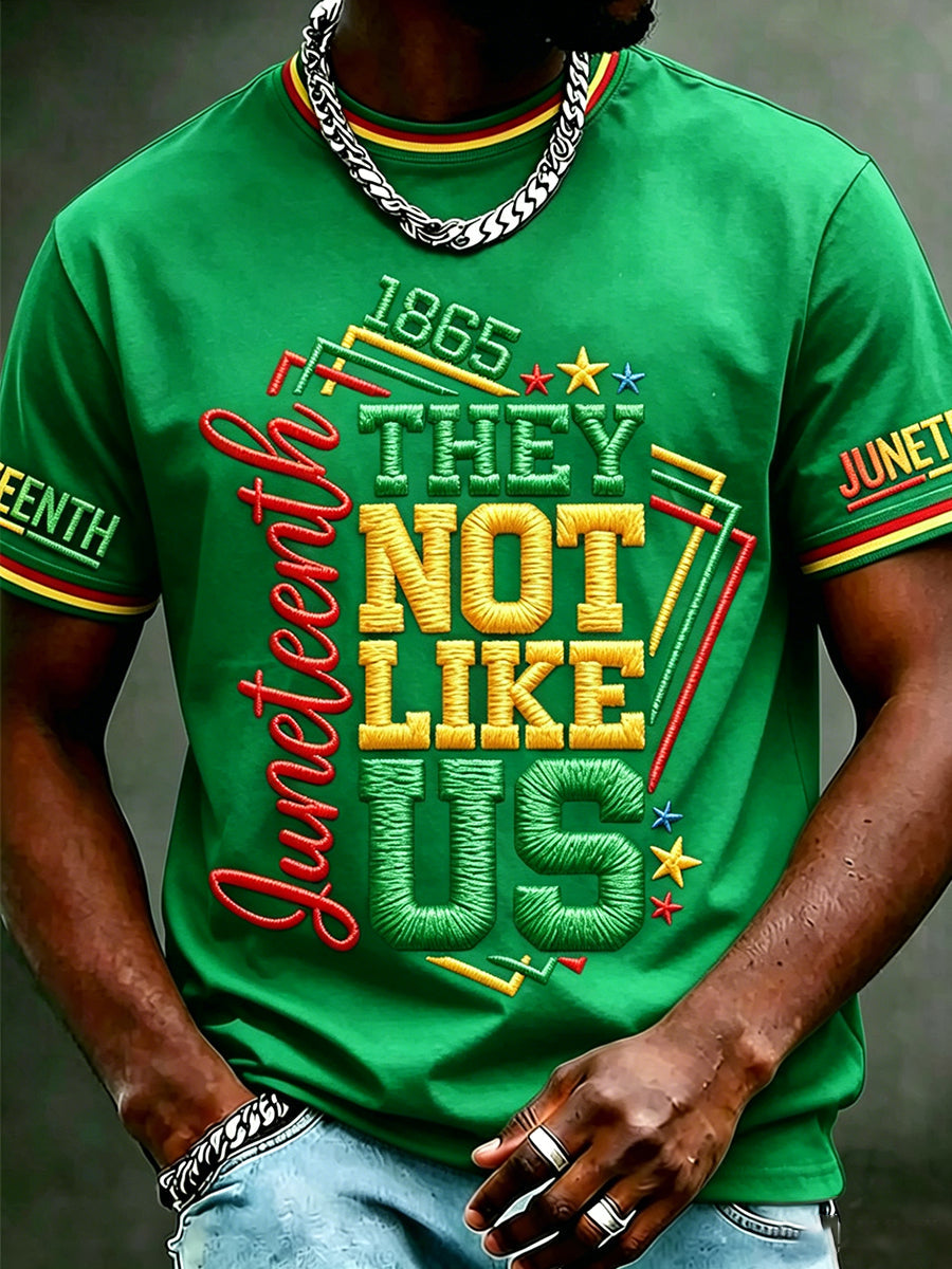 Men's Juneteenth They Not Like Us Since 1865 Print Casual Tee