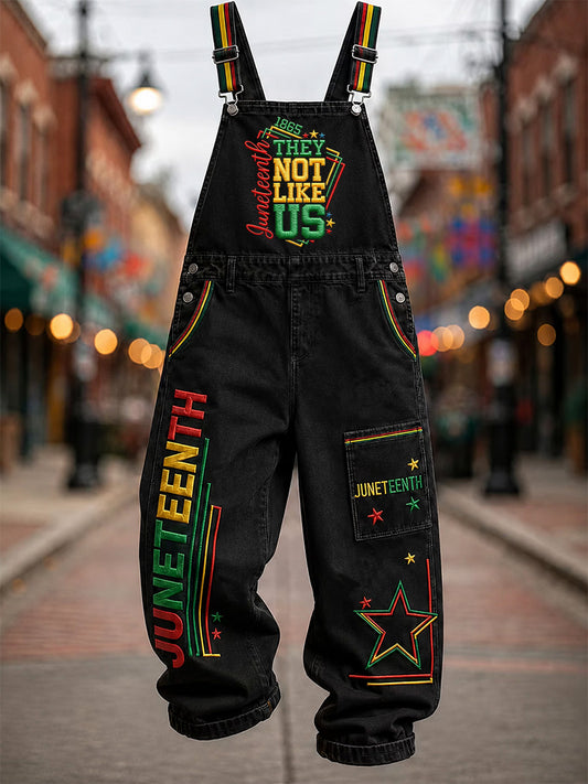 Men's Juneteenth They Not Like Us Since 1865 Print Casual Jumpsuit