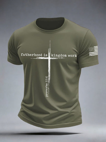 Men's Fatherhood Is Kingdom Work T-Shirt