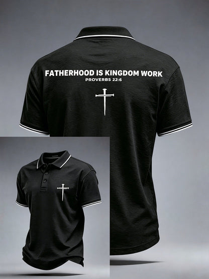 Men's Fatherhood Is Kingdom Work Polo Shirt