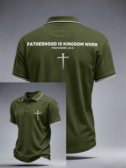 Men's Fatherhood Is Kingdom Work Polo Shirt