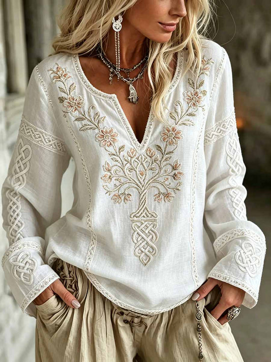 Women's Fashion Tree of Life Viking Bohemian Print T-Shirt