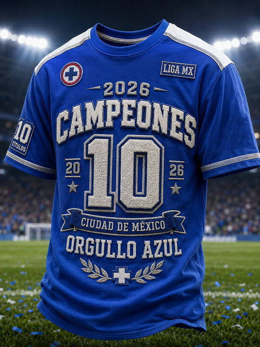 Men's 2026 Campeones Print Casual T-shirt