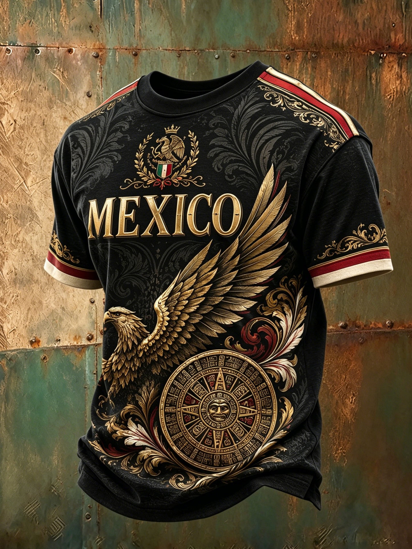 Men's Mexico Football Match Cheering Art Print T-Shirt