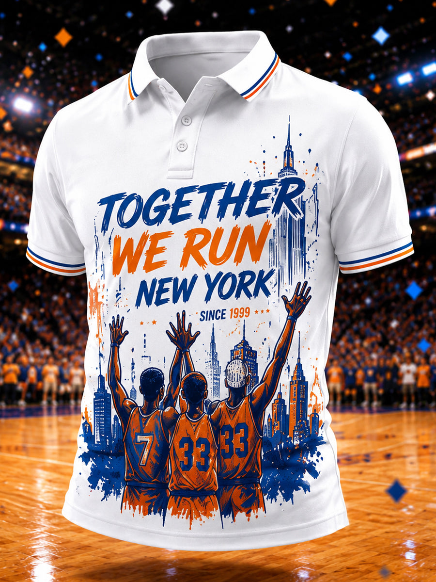 Men's Gift For Basketball Fans Print Casual Polo