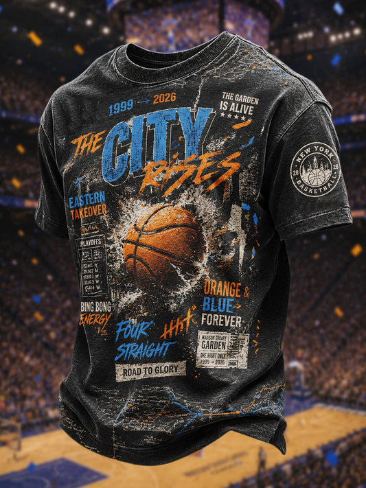 Men's Gift For Basketball Fans Print Casual Tee