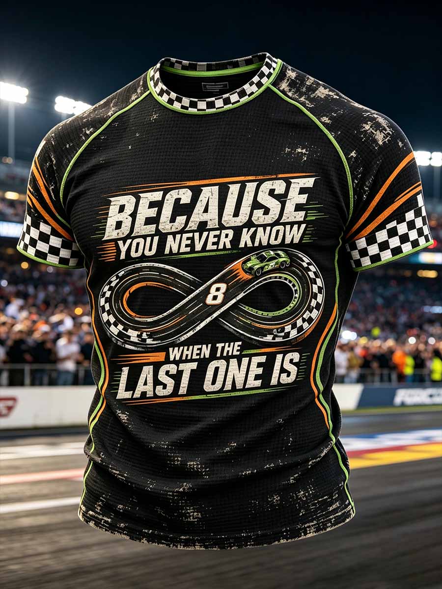 Men's Commemorative Racing Driver Pattern Printed T-Shirt