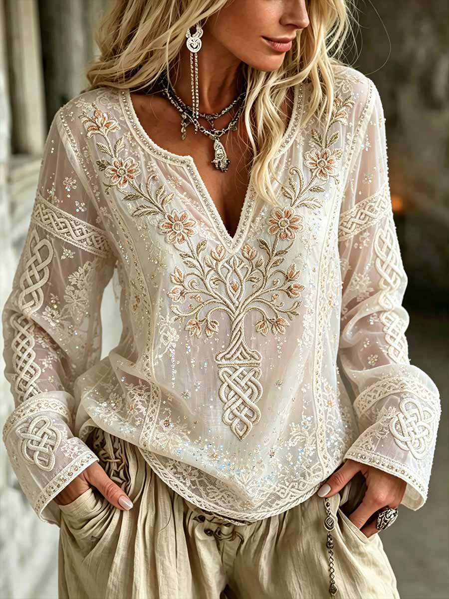 Women's Fashion Romantic Viking Print T-Shirt