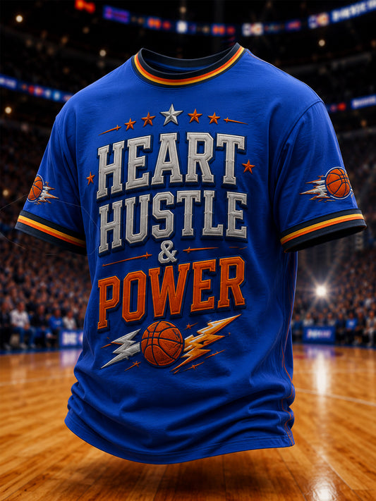 Men's Gift For Basketball Fans Print Casual Tee