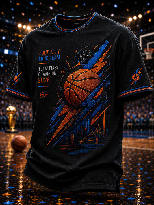 Men's Gift For Basketball Fans Print Casual Short Sleeve T-shirt