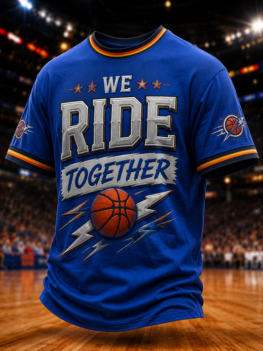 Men's Gift For Basketball Fans Print Casual Tee