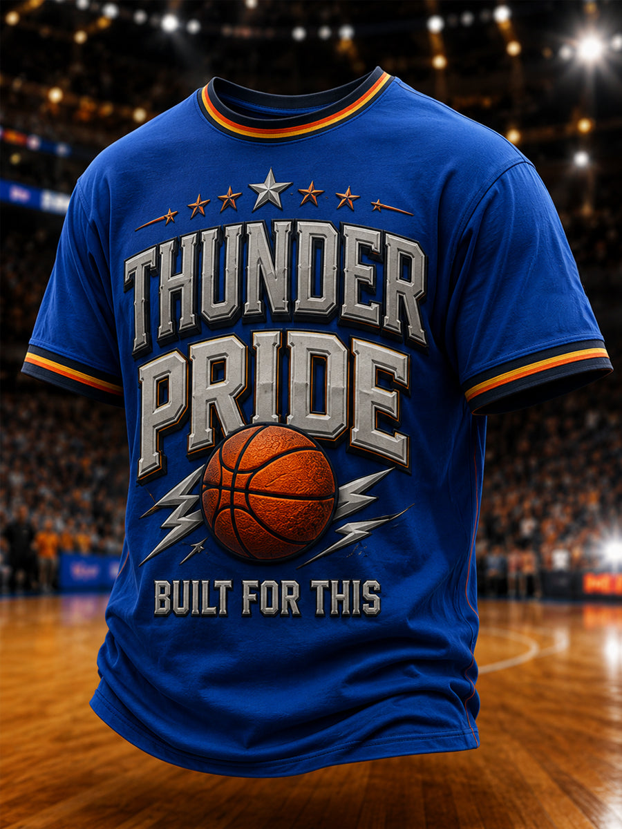 Men's Gift For Basketball Fans Print Casual Tee