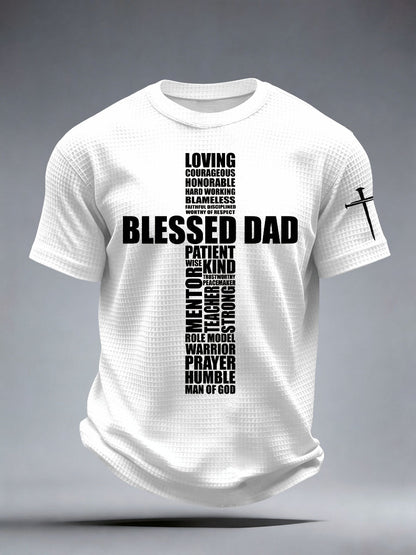 Men's Blessed Dad Waffle T-Shirt