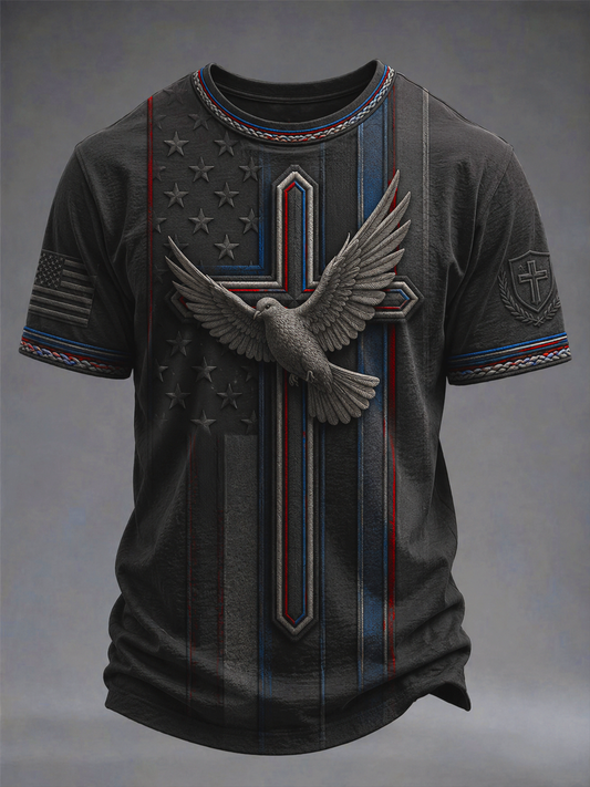 Men's Cross Print short sleeves t-shirt