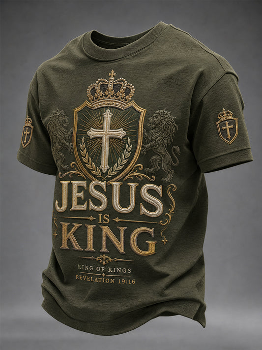 Men's Faith Over Fear Print Casual Tee