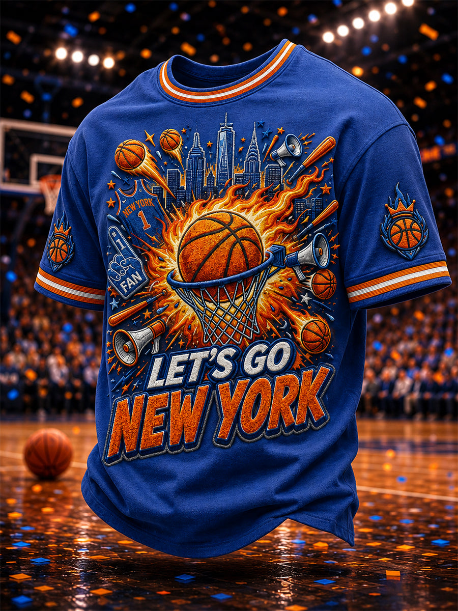 Men's Classic Basketball Fan Graphic Short Sleeve T-shirt