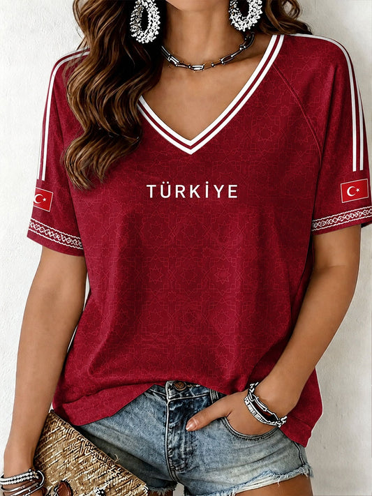 Women's Türkiye V-Neck T-Shirt