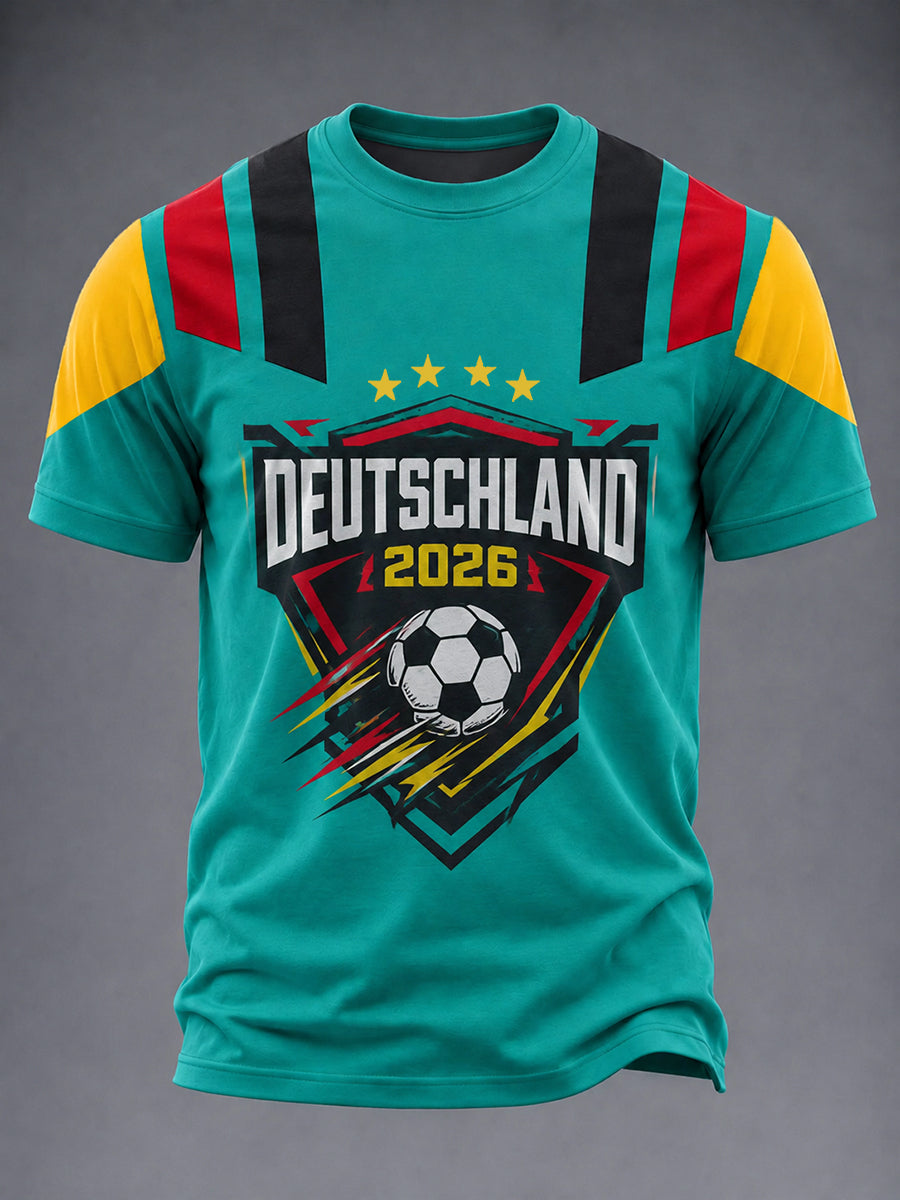 Men's Germany Football Fan 2026 Printed T-shirt
