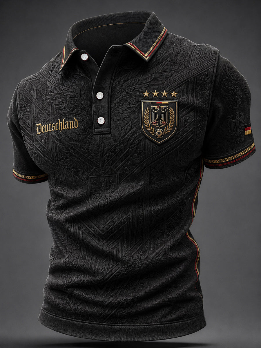 Men's Deutschland Football Fan Print Casual Top