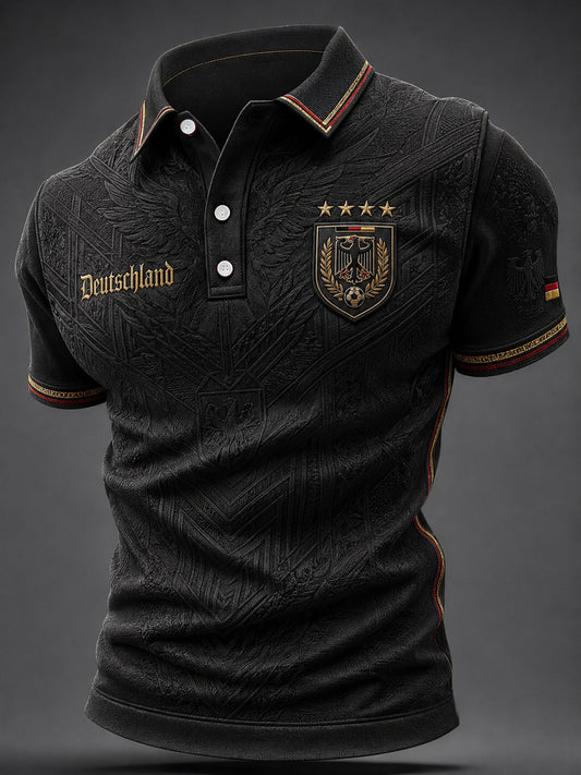 Men's Deutschland Football Fan Print Casual Top