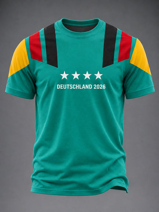 Men's Germany Football Fan 2026 Printed T-shirt