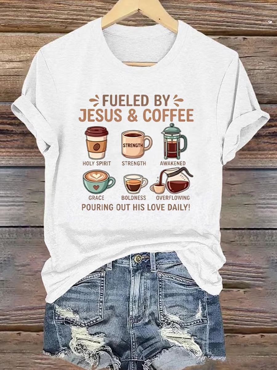 Women's Funny Christian Jesus Print Casual Tee