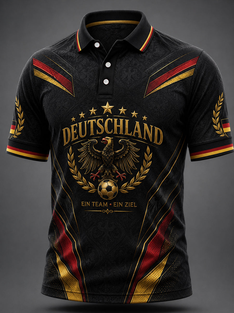 Men's Deutschland Football Fan Print Casual shorts