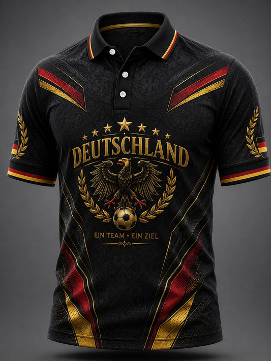 Men's Deutschland Football Fan Print Casual shorts