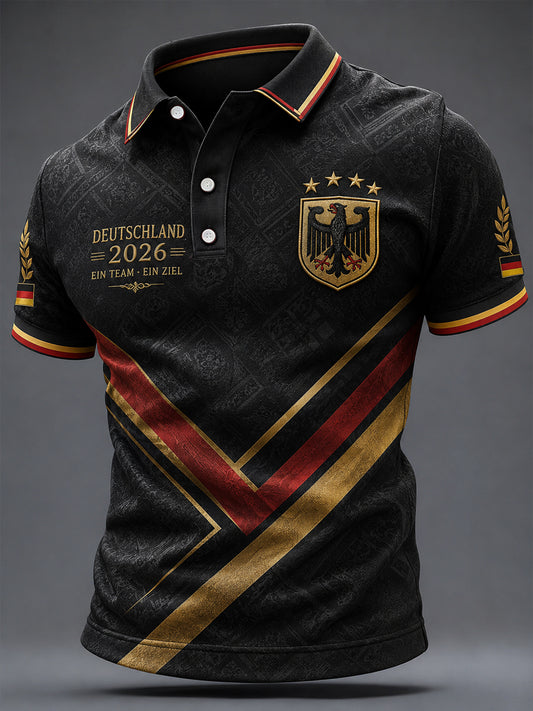 Men's Deutschland Football Fan Print Casual shorts