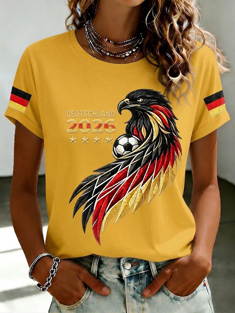 Women's Germany Football Fan Print T-shirt