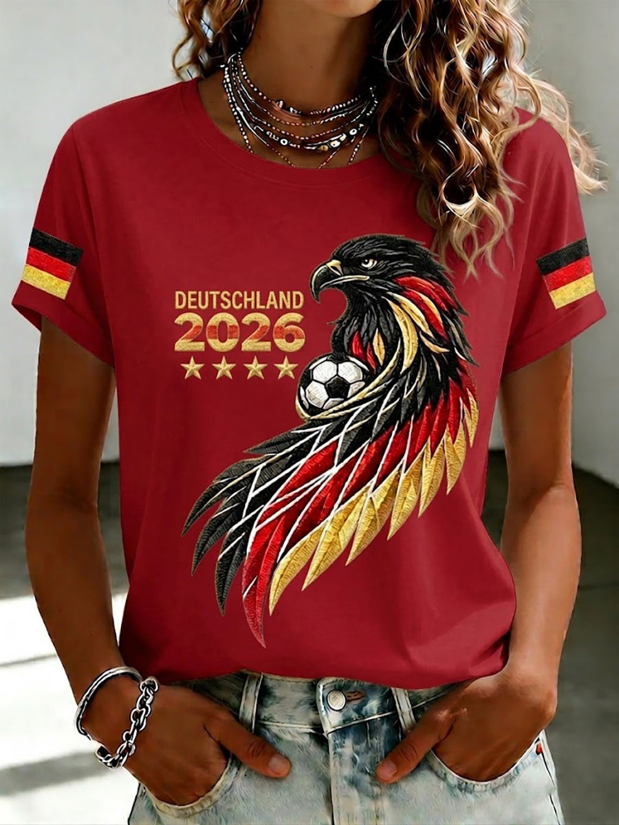 Women's Germany Football Fan Print T-shirt