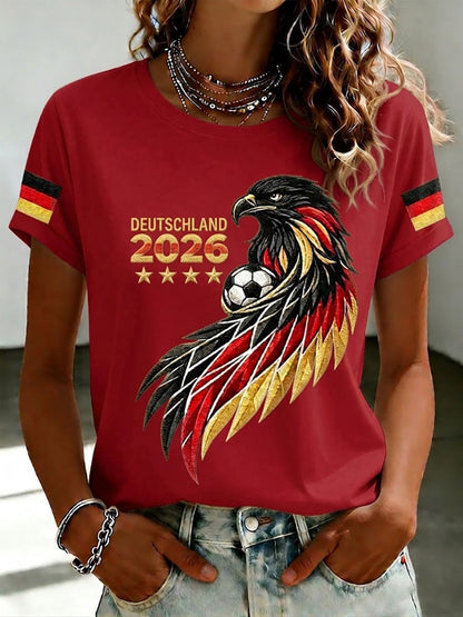 Women's Germany Football Fan Print T-shirt