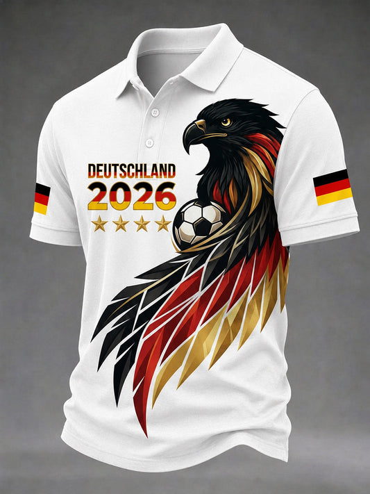 Men's German Football Fan Printed Casual T-Shirt