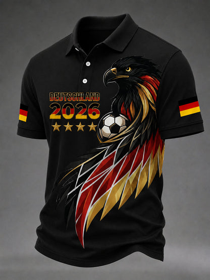 Men's German Football Fan Printed Casual T-Shirt